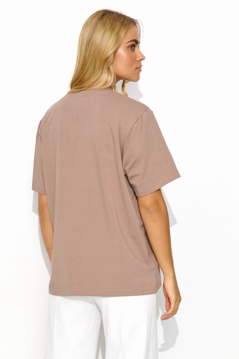 T-shirt Damski Model M826 Mocca - Makadamia T-shirt Damski Model M826 Mocca - Makadamia