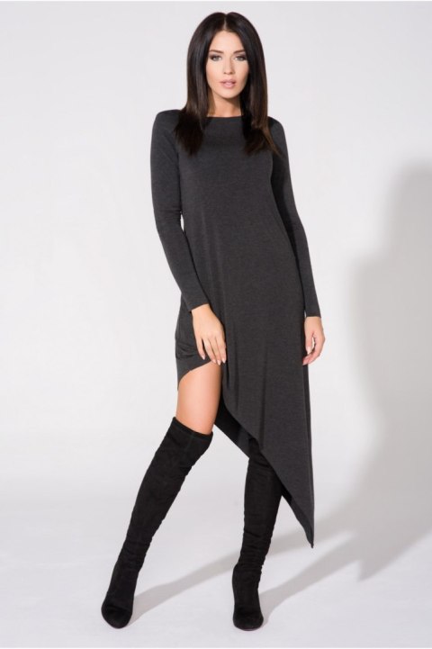 Sukienka Model T152 Dark Grey - Tessita Sukienka Model T152 Dark Grey - Tessita