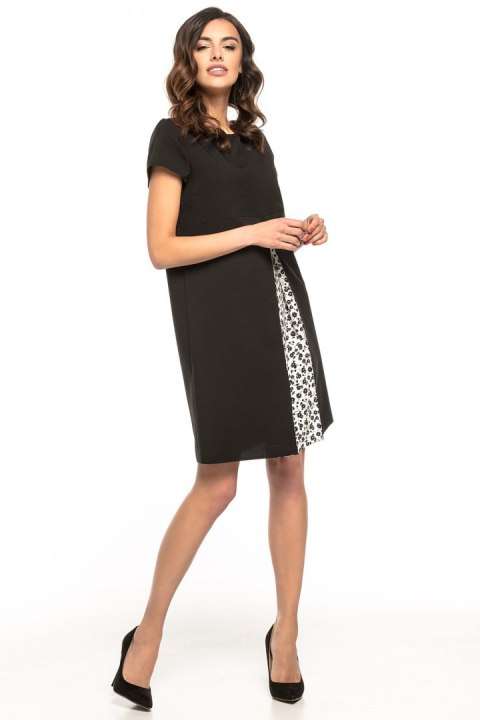 Sukienka Model T262/1 Black/Black Flowers - Tessita Sukienka Model T262/1 Black/Black Flowers - Tessita