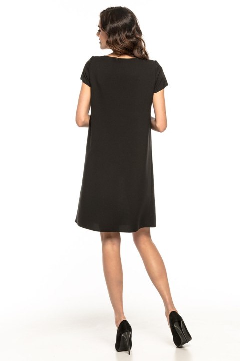 Sukienka Model T262/1 Black/Black Flowers - Tessita Sukienka Model T262/1 Black/Black Flowers - Tessita