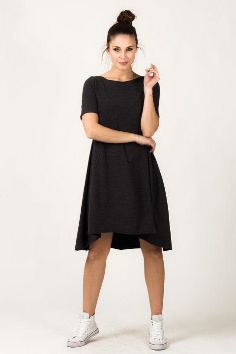 Sukienka Model Nadia 8 Dark Grey - Tessita Sukienka Model Nadia 8 Dark Grey - Tessita