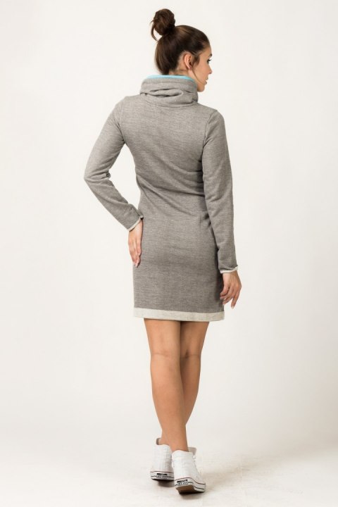 Sukienka model Kaja Light Gray/Blue - Tessita Sukienka model Kaja Light Gray/Blue - Tessita