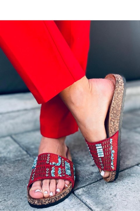 Sandał Klapki korkowe TAIDA RED - Inello Sandał Klapki korkowe TAIDA RED - Inello