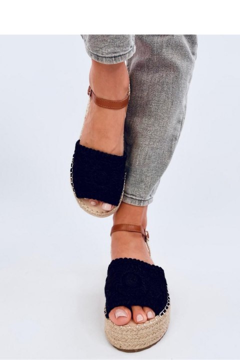 Sandałki espadryle Boho INGRAM BLACK - Inello Sandałki espadryle Boho INGRAM BLACK - Inello