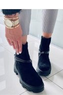 Botki płaskie CONNIE BLACK - Inello