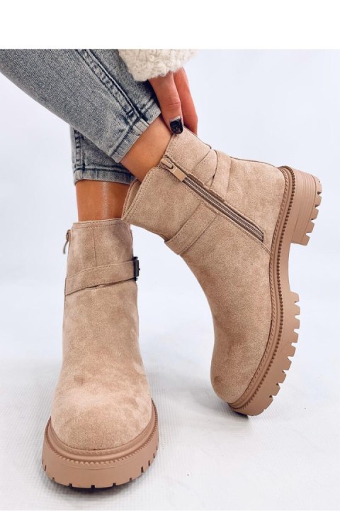 Botki sztyblety ORTIZ BEIGE - Inello Botki sztyblety ORTIZ BEIGE - Inello