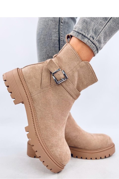 Botki sztyblety ORTIZ BEIGE - Inello Botki sztyblety ORTIZ BEIGE - Inello