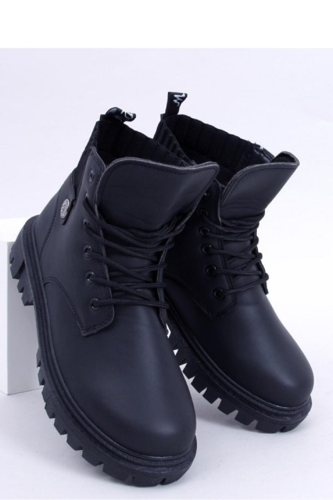 Botki traperki damskie ATOMIC BLACK - Inello Botki traperki damskie ATOMIC BLACK - Inello