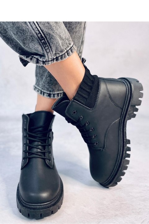 Botki traperki damskie ATOMIC BLACK - Inello Botki traperki damskie ATOMIC BLACK - Inello