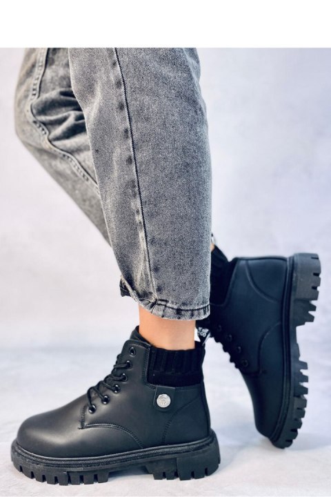 Botki traperki damskie ATOMIC BLACK - Inello Botki traperki damskie ATOMIC BLACK - Inello