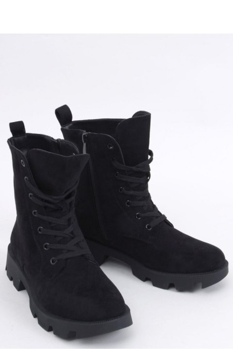 Botki workery zamszowe PANSY BLACK - Inello Botki workery zamszowe PANSY BLACK - Inello