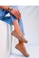 Mokasyny damskie zamszowe ANAYA KHAKI - Inello