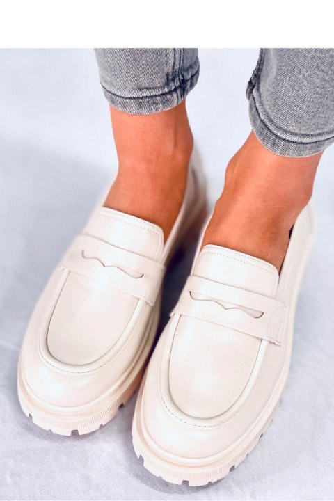 Mokasyny na platformie DENCH BEIGE - Inello Mokasyny na platformie DENCH BEIGE - Inello