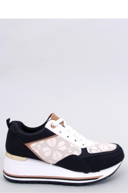 Sneakersy na koturnie GREER BLACK - Inello