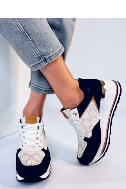 Sneakersy na koturnie GREER BLACK - Inello