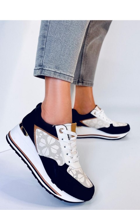 Sneakersy na koturnie GREER BLACK - Inello Sneakersy na koturnie GREER BLACK - Inello