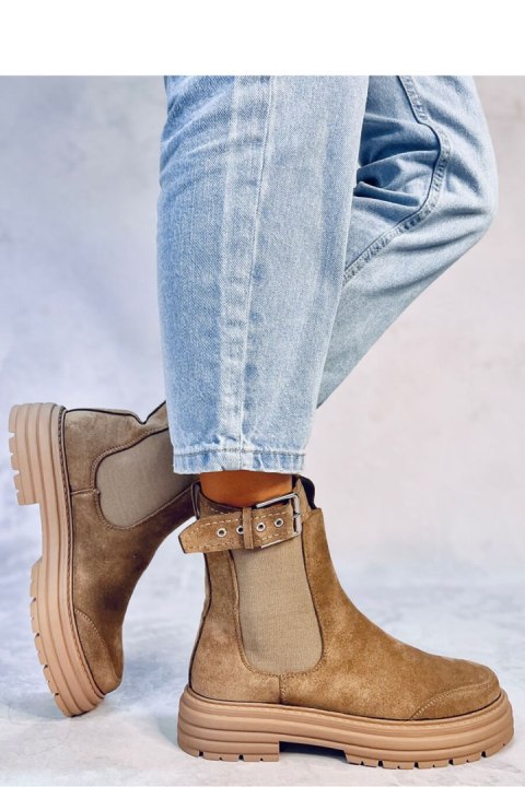 Sztyblety damskie CARLS KHAKI - Inello Sztyblety damskie CARLS KHAKI - Inello