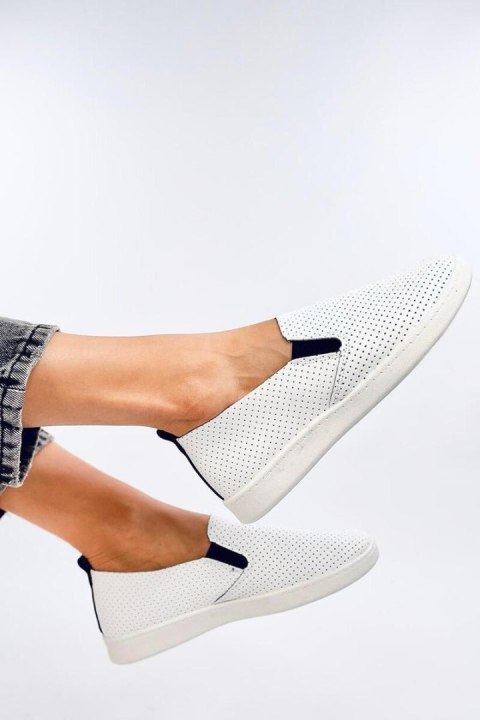 Tenisówki slip-on JOUSSE WHITE/BLACK - Inello Tenisówki slip-on JOUSSE WHITE/BLACK - Inello