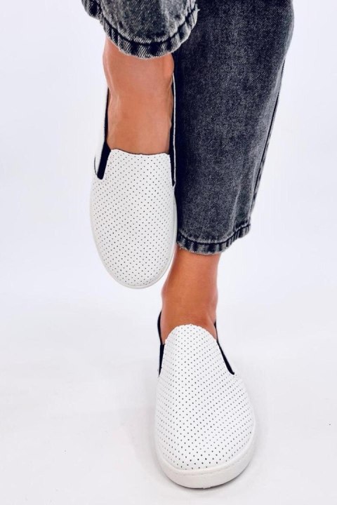 Tenisówki slip-on JOUSSE WHITE/BLACK - Inello Tenisówki slip-on JOUSSE WHITE/BLACK - Inello