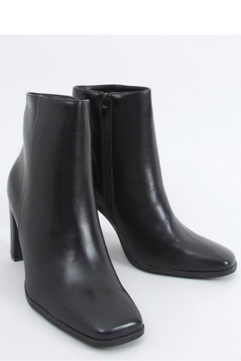 Botki na obcasie MADISON BLACK PU - Inello Botki na obcasie MADISON BLACK PU - Inello