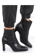 Botki na obcasie MADISON BLACK PU - Inello