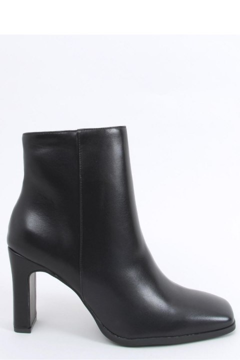 Botki na obcasie MADISON BLACK PU - Inello Botki na obcasie MADISON BLACK PU - Inello