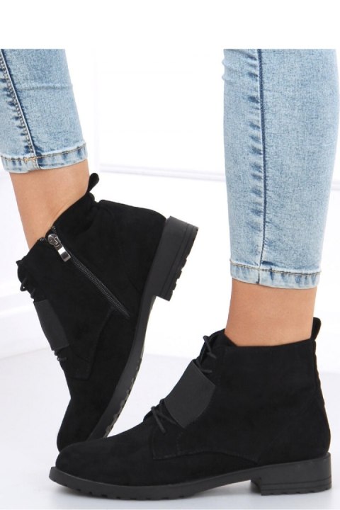 Botki sznurowane ANJA BLACK - Inello Botki sznurowane ANJA BLACK - Inello