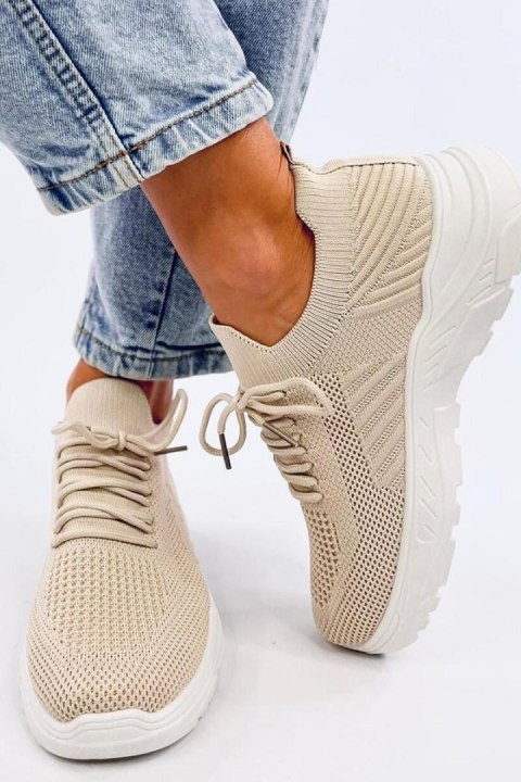 Buty sportowe skarpetkowe JAUSSA BEIGE - Inello Buty sportowe skarpetkowe JAUSSA BEIGE - Inello
