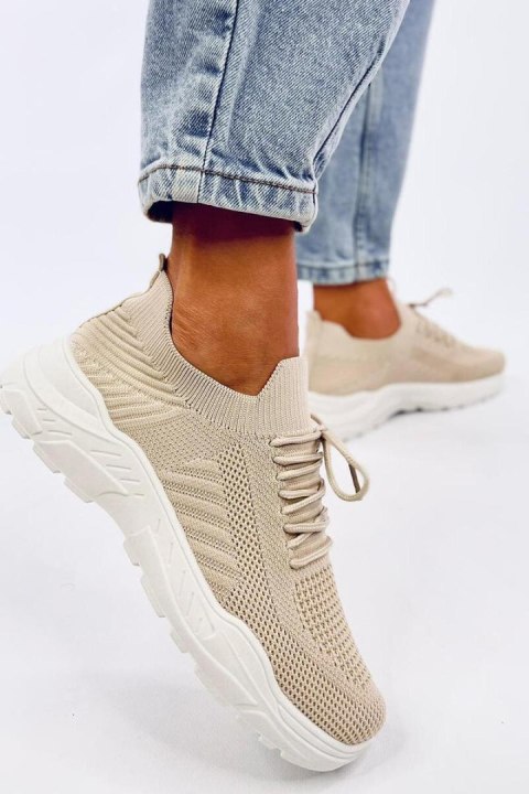 Buty sportowe skarpetkowe JAUSSA BEIGE - Inello Buty sportowe skarpetkowe JAUSSA BEIGE - Inello