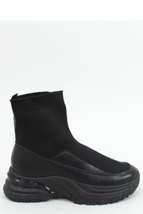 Buty sportowe skarpetkowe czarne ZP03 BLACK - Inello Buty sportowe skarpetkowe czarne ZP03 BLACK - Inello