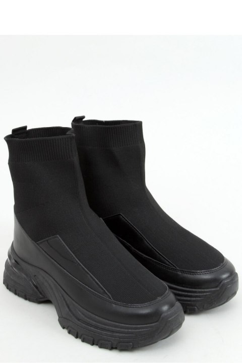 Buty sportowe skarpetkowe czarne ZP03 BLACK - Inello Buty sportowe skarpetkowe czarne ZP03 BLACK - Inello