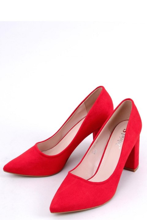 Czółenka na słupku IVONNE RED - Inello Czółenka na słupku IVONNE RED - Inello
