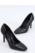 SZPILKI DAMSKIE PIKOWANE CZARNE LE082P BLACK - Inello