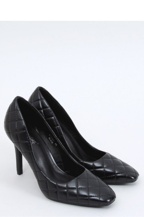 SZPILKI DAMSKIE PIKOWANE CZARNE LE082P BLACK - Inello SZPILKI DAMSKIE PIKOWANE CZARNE LE082P BLACK - Inello