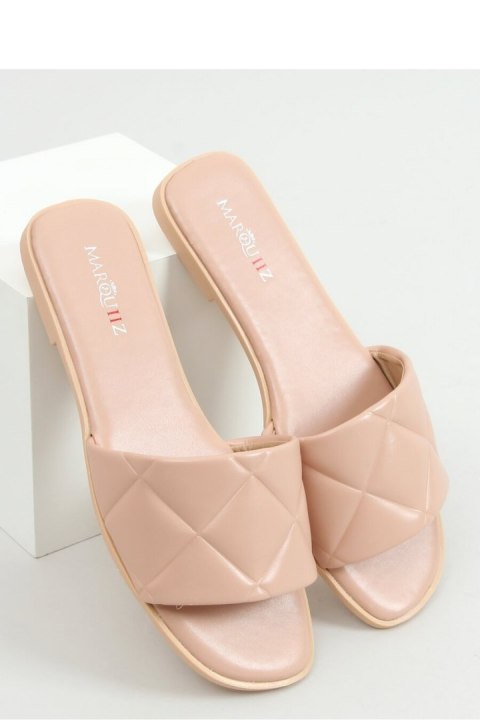 Sandał KLAPKI PIKOWANE BEŻOWO-RÓŻOWE 5860 PINK - Inello Sandał KLAPKI PIKOWANE BEŻOWO-RÓŻOWE 5860 PINK - Inello