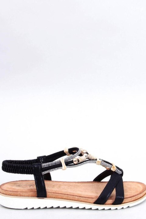 Sandałki z koralikami MONTIER BLACK - Inello Sandałki z koralikami MONTIER BLACK - Inello
