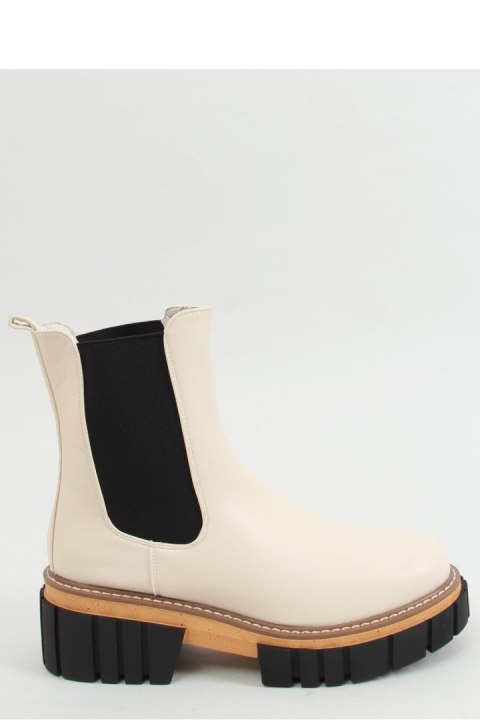 Sztyblety damskie kremowe NS228P BEIGE - Inello Sztyblety damskie kremowe NS228P BEIGE - Inello