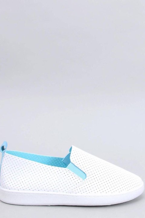 Tenisówki slip-on JOUSSE WHITE/BLUE - Inello Tenisówki slip-on JOUSSE WHITE/BLUE - Inello