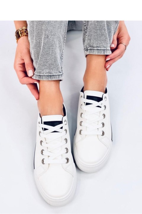 Trampki damskie ROUNDS WHITE/BLACK - Inello Trampki damskie ROUNDS WHITE/BLACK - Inello
