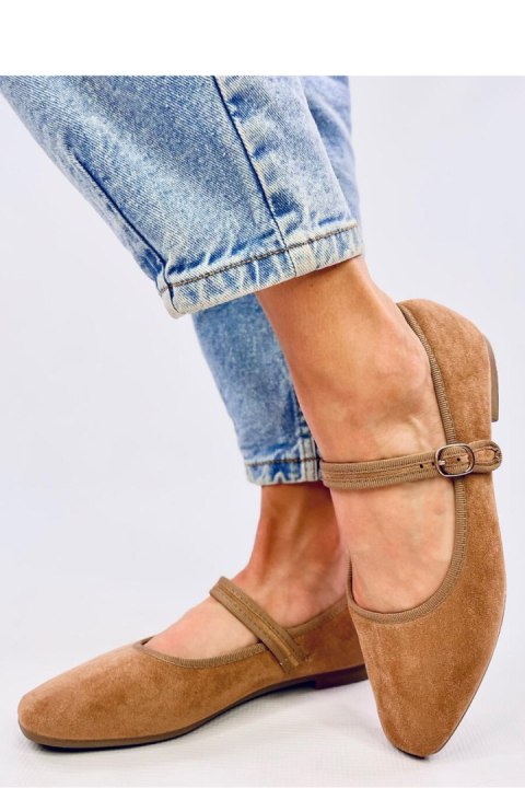 Baleriny w stylu Mary Jane GOLINS KHAKI - Inello Baleriny w stylu Mary Jane GOLINS KHAKI - Inello