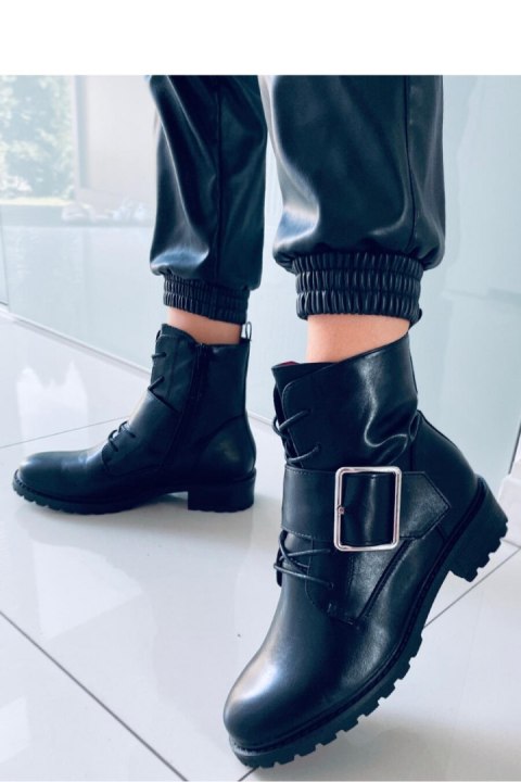 Botki sznurowane BILLY BLACK - Inello Botki sznurowane BILLY BLACK - Inello