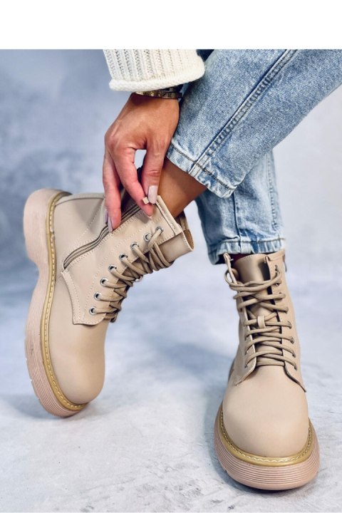 Botki sznurowane PEDDY KHAKI - Inello Botki sznurowane PEDDY KHAKI - Inello