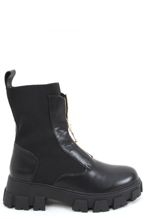 Botki ze skarpetkową cholewką RAGNA BLACK - Inello Botki ze skarpetkową cholewką RAGNA BLACK - Inello