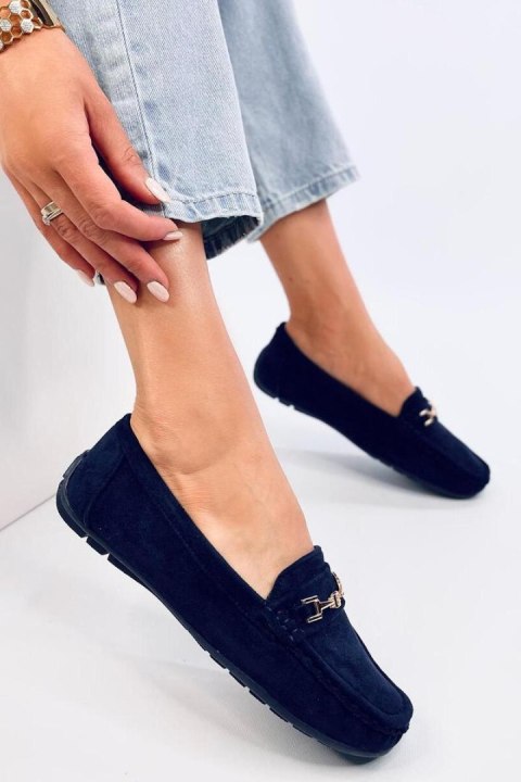 Mokasyny damskie zamszowe SOURD NAVY - Inello Mokasyny damskie zamszowe SOURD NAVY - Inello