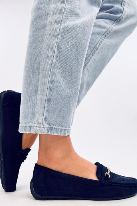 Mokasyny damskie zamszowe SOURD NAVY - Inello Mokasyny damskie zamszowe SOURD NAVY - Inello