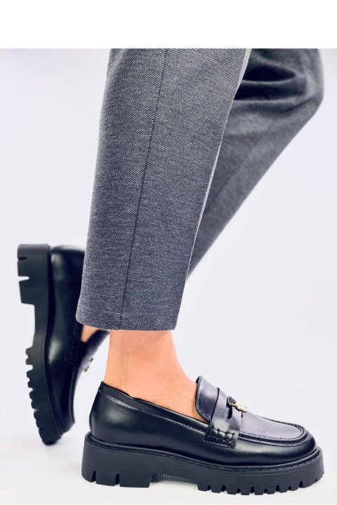 Mokasyny na platformie RIMET BLACK - Inello Mokasyny na platformie RIMET BLACK - Inello