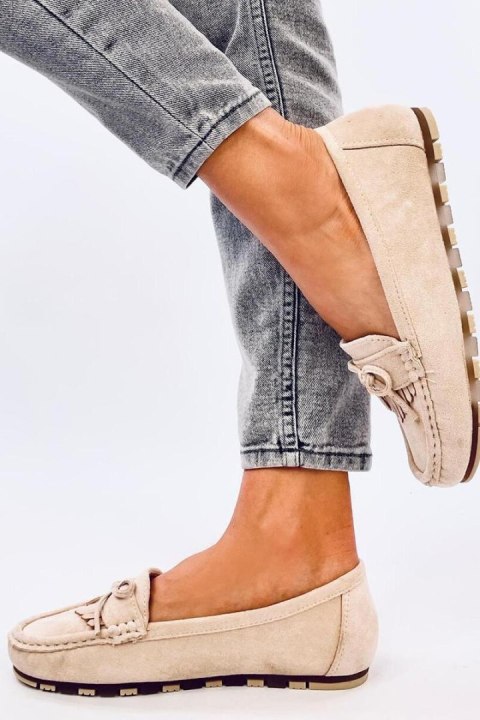 Mokasyny zamszowe MOUTON BEIGE - Inello Mokasyny zamszowe MOUTON BEIGE - Inello