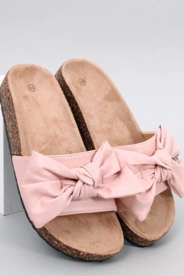 Sandał Klapki korkowe z kokardą BUSSI PINK - Inello