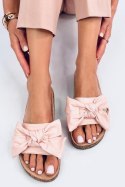 Sandał Klapki korkowe z kokardą BUSSI PINK - Inello