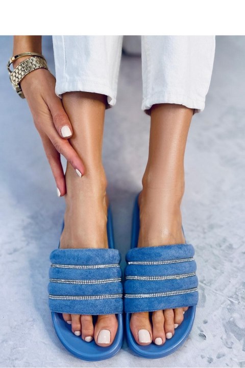 Sandał Klapki z cyrkoniami LYNNE BLUE - Inello Sandał Klapki z cyrkoniami LYNNE BLUE - Inello